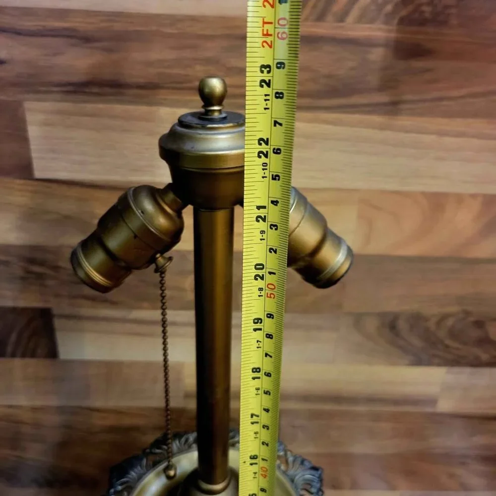 Antique Victorian or Art Nouveau Style Brass Table Lamp